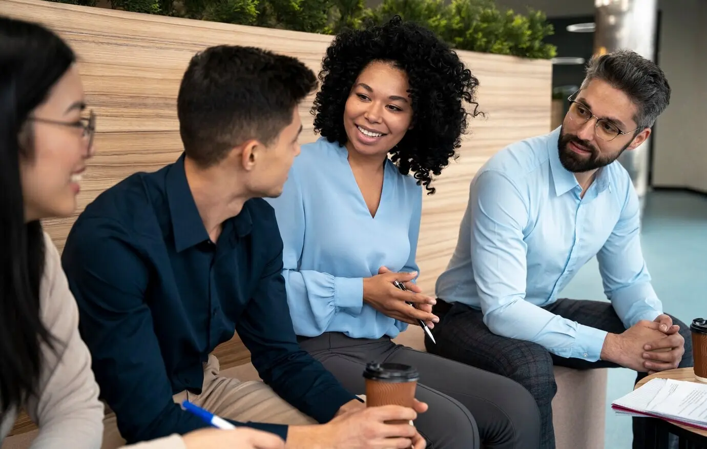 A team collaborating on a project